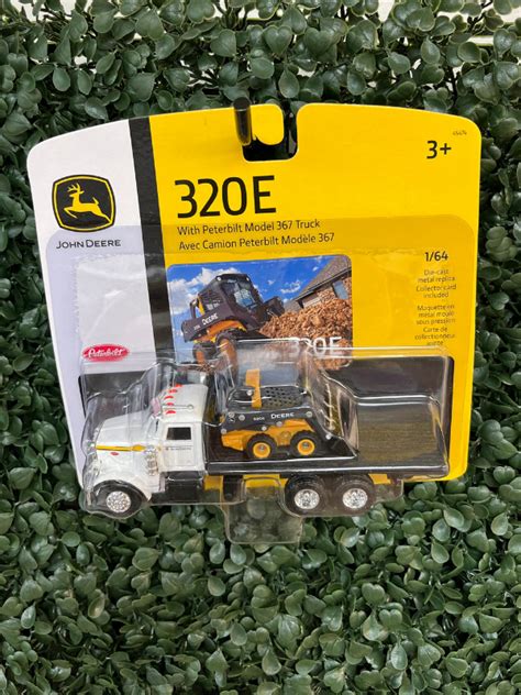 1 64 john deere 320e skid steer with peterbuilt flatbed|John Deere 1/64 Scale 320E Skid Steer with Truck .